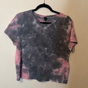 Tie dye acids wash crop top